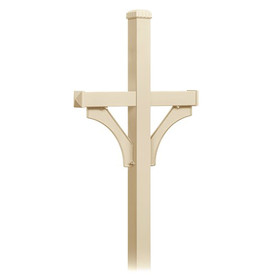 Salsbury Industries Deluxe Mailbox Post - 2 Sided for (2) Mailboxes - In-Ground Mounted