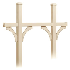 Salsbury Industries Deluxe Mailbox Post - Bridge Style for (5) Mailboxes - In-Ground Mounted