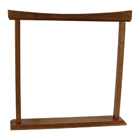 DOBANI Curved Walnut Gong Stand 26-Inch