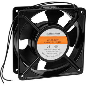 Parts Express Muffin Style Axial Cooling Fan 120 VAC 120 x 120 x 38mm 100 CFM