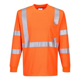 Portwest S192 Hi-Vis Pocket T-Shirt L/S