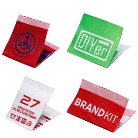 Muka 1000 pcs Personalized Fabric Labels Garment Labels Washable Customizable Clothing Labels Sewing Tags - Center Folded