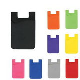 Custom Silicone Mobile Wallet Cardss holder, 3 3/8