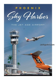 Jet Age Art JA086 Phoenix Sky Harbor Poster