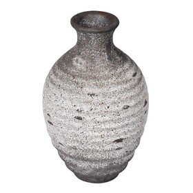 Vickerman 6.5" Gray Terracotta Vase. This pot is the perfect addition to any modern decor. 100% TERRA COTTA
