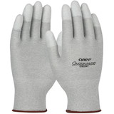 PIP TDESDNY QRP Qualakote Seamless Knit Nylon/Carbon Fiber Electrostatic Dissipative (ESD) Glove with Polyurethane Coated Grip on Fingertips